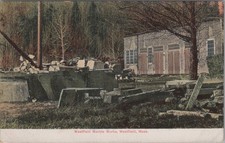 Westfield Marble Works MA 1900s Factory Winter Postcard