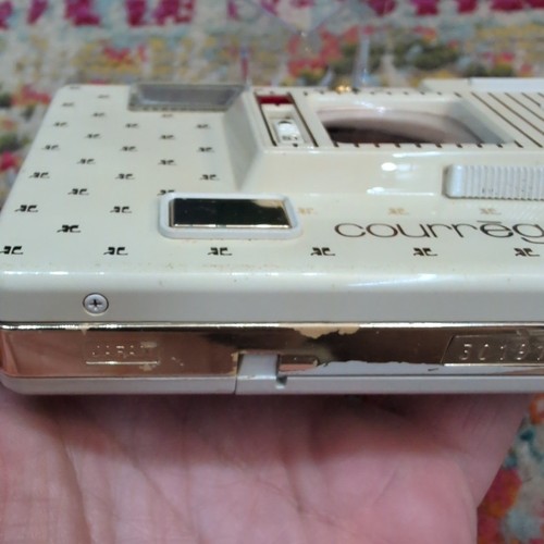 Vintage 80s Minolta AC301 Disc Camera Andre Courreges Works But Untested W Disk - Picture 11 of 15