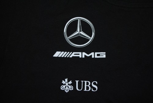 WOMENS XL FORMULA 1 MERCEDES AMG PETRONAS SHIRT JERSEY HUGO BOSS HAMILTON BLACK - Picture 2 of 9