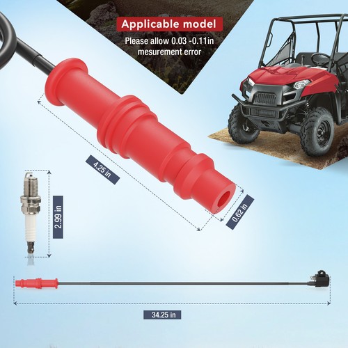 Ignition Coil Spark Plug FOR Polaris Sportsman 500 2004-2013 Ranger 400 500 HO - Picture 7 of 20