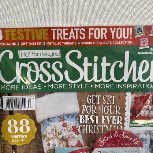Cross Stitcher Magazin Geschenketiketten Metallic Fäden funkelnde Projekte Set - Bild 4 von 5
