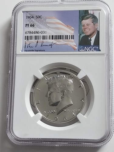 1964 Silver Kennedy Half Dollar NGC PF66 JFK Coin SIGNATURE. $85.00 - Picture 4 of 15