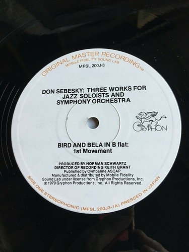 DON SEBESKY VINYL three works LP x2 MFSL ORIGINAL MASTER RECORDING 1979 Symphony - Picture 4 of 11