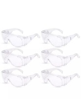 Qty.6 BISON LIFE Diamont Vented Over Glasses Safety Glasses Meets ANSI Z87.1 New