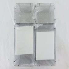 VTopMart Desk Kitchen 25 Pack Drawer Organizers 4 Different Sizes Clear Plastic