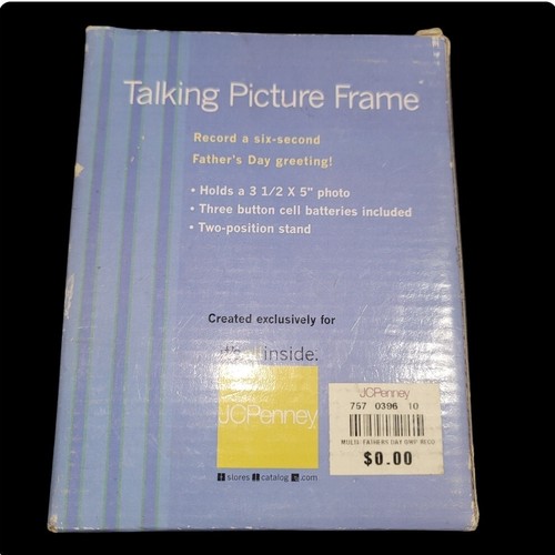 Talking Picture Frame Vintage Holds 31/2x5" Photos JCPenny Records Message NIB - Picture 6 of 8