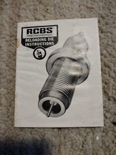 RCBS PRECISIONEERED RELOADING DIE INSTRUCTION MANUAL 