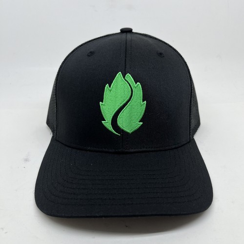 Hop Valley Brewing Co Oregon Beer Black With Green Hops Emblem Snapback Mesh Hat - Picture 1 of 8