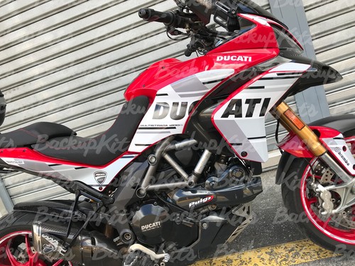 DUCATI MULTISTRADA GRAPHIC KIT DECALS CORSE RED (2009 - 2013) - Picture 2 of 18