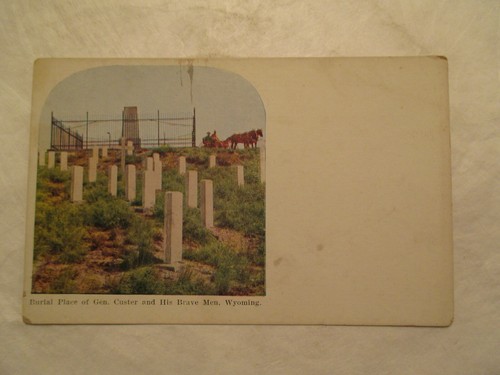 Wyoming Burial Place Gen Custer and his brave men  Postcard - Bild 1 von 2
