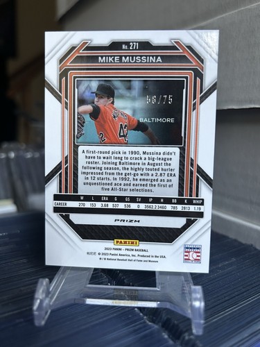 Mira telescópica verde Panini Prizm Mike Mussina 2023 Prizm/75 #271 Salón de la fama - Imagen 2 de 2