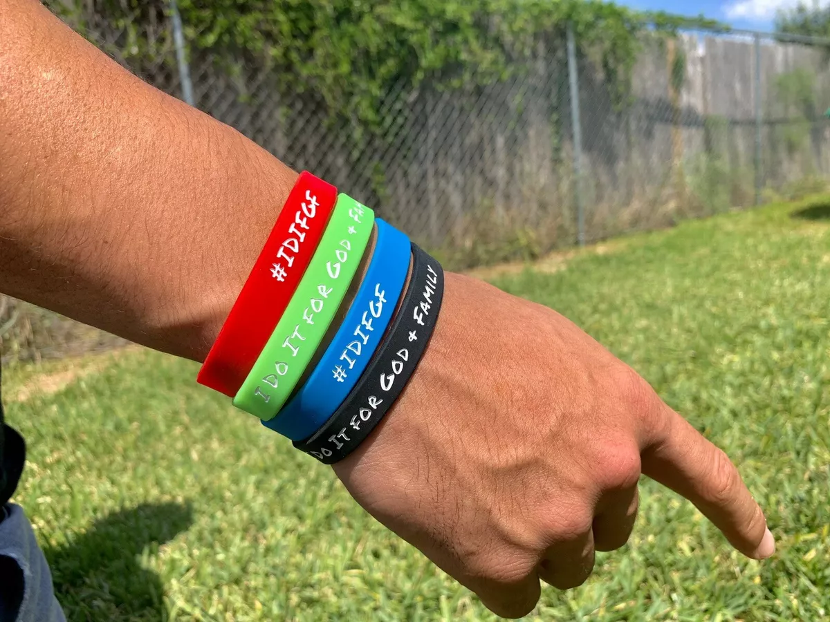 Green shop rubber wristbands