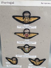 5x Portogallo Paracadutisti Saltatore Distintivo Gala Uniforme Speciale Paracadute RARO