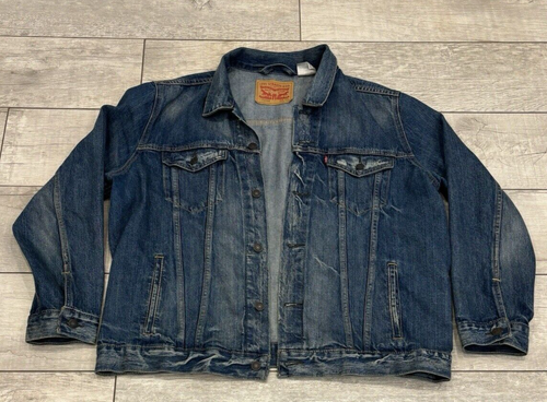 Levis Denim 72334 Trucker Jacket 2XL XXL Blue Jean Red Tab Type 3 Outdoors Mens