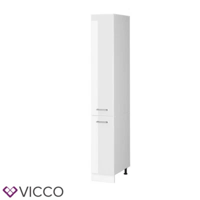 Apothekerhochschrank Küchenschrank Küchenzeile R-Line 30 cm Weiß Hochglanz Vicco - Bild 1 von 4