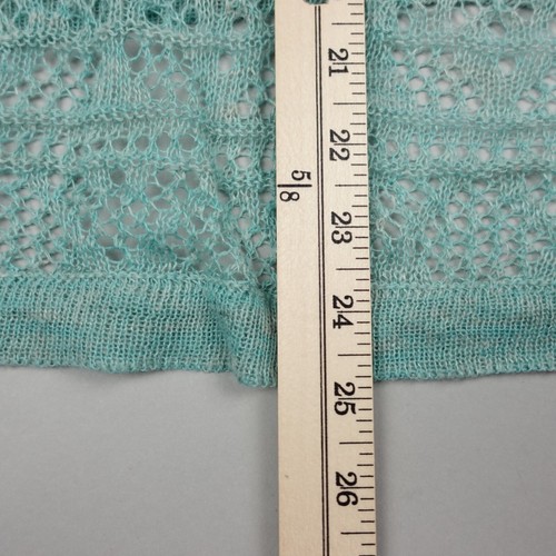 Free People Sweater Top Small Teal Pullover Open Knit Linen Blend Women's - Picture 7 of 8