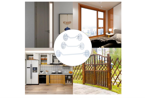 3to14Inch White Cabin Hooks Stainless Steel Gate Hook Lock, Solid Barn Door - Picture 3 of 18