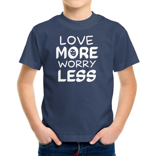 Love More Toddler Kids Youth T-shirt Funny Quote Worry Less Shirt Printed Gift - Picture 16 of 16