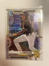 2021 Bowman Chrome Prospects CJ Abrams BCP-14 SD Padres Mojo Refractor 