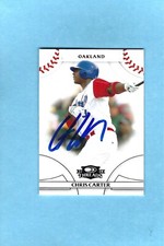 2008 Donruss Threads Chris Carter RC Rookie Hand Signed AUTO Autograph