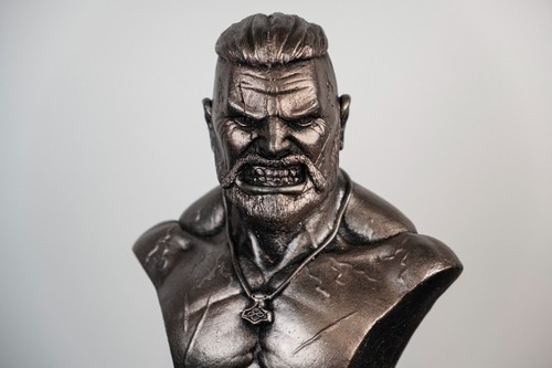 Skandinavischer Wikinger Figur Büste Skulptur Handarbeit Steinfiguren Skulptur - Bild 44 von 60