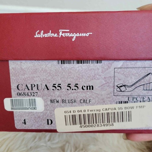 Salvatore Ferragamo Capua 55 bow pumps Floral size 4 NIB - Picture 11 of 11