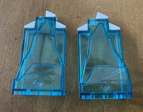 LEGO - 2x Trans Blue Ice Rock Wall Panels 47847 Arctic Batman City - Parts Lot - Picture 2 of 5