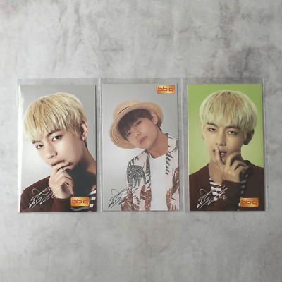 BTS 防弾少年団 bbq. レジャーシート エコバッグ TAEHYUNG V BTS 2016 BBQ Official Photo Card Complete Set - V Set of 3