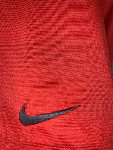 Men’s Nike Dri-Fit Tulsa Golden Hurricanes Red Striped Polyester SS Polo Small - Picture 6 of 7
