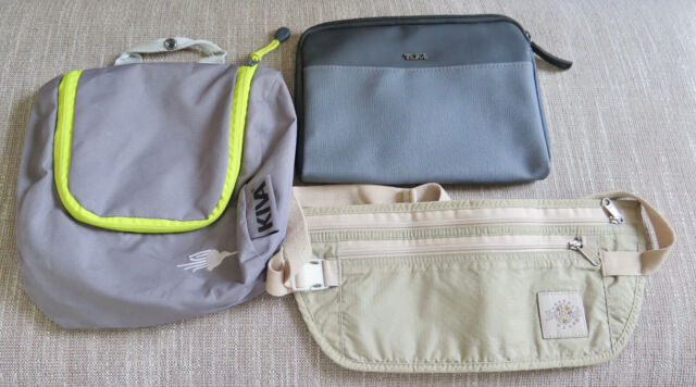 x3 LOT Tumi Eagle Creek Kiva Money Belt Small Travel Case Toiletry Bag x3 LOT Tumi Eagle Creek Kiva Money Belt Small Travel Case Toiletry Bag