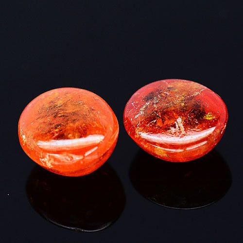 Shola Genuine 9.90 Ct Natural Orange Spessartine Mandarin Garnet Pair Namibia - Picture 3 of 3