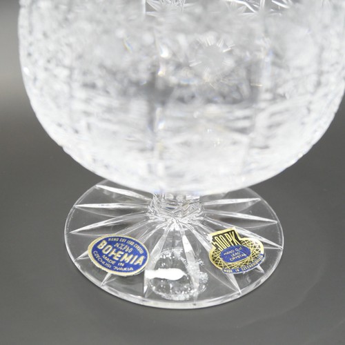 BOHEMIA Brandy Glass Hand cut lead crystal 500PK 24%Pbo Vintage - Bild 10 von 10