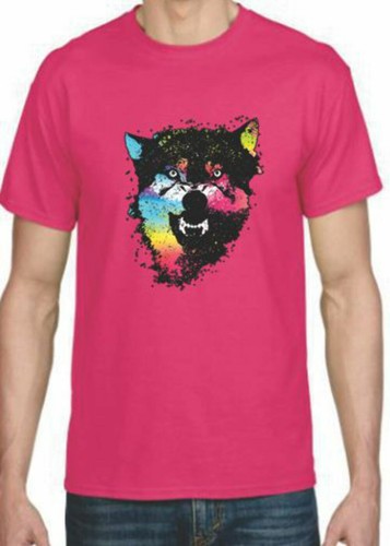 Erwachsene DryBlend® T-Shirt - (BUNTE TECHINCOLOR / NEON WOLF / WÖLFE) - Bild 39 von 44