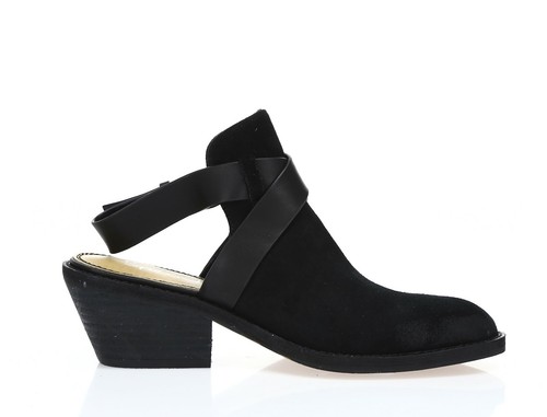 Spendid Dasha Women's black leather open back booties sz. 5.5 - Picture 3 of 7