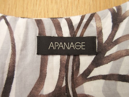 Midi Dress size 16 - Apanage - Sleeveless Cream & Taupe Mix Ramie - Picture 7 of 7
