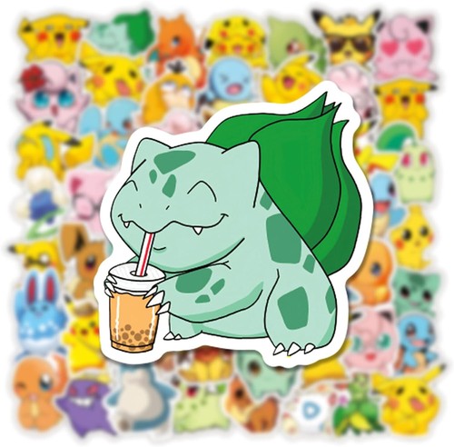 50 Stck. Junge Mädchen Kawaii Pokemon Anime Manga Aufkleber zufällig Sammelalbum wasserdicht - Bild 6 von 10