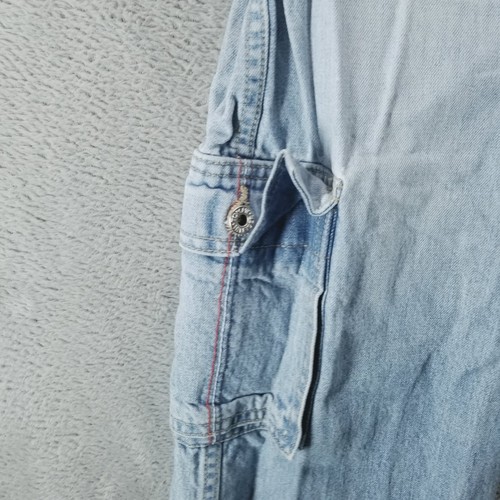 VTG Tommy Hilfiger Jeans Womens 13 Blue Cargo Straight Mid Rise Y2K Skater Denim - Picture 5 of 12