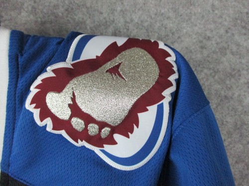 Camiseta Colorado Avalanche Joe Sakic #19 para hombre pequeña W44 pulgadas azul rojo fútbol americano - Imagen 13 de 21