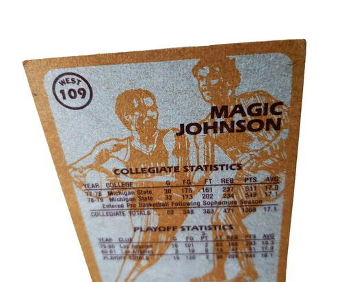 1981-82 Topps Super Action Magic Johnson Basketball Card #109 Los Angeles Lakers - Picture 7 of 11