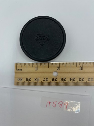 Minolta Vintage Lens Cap 49mm Black Photography Equipment Accessory A589 - Picture 2 of 4