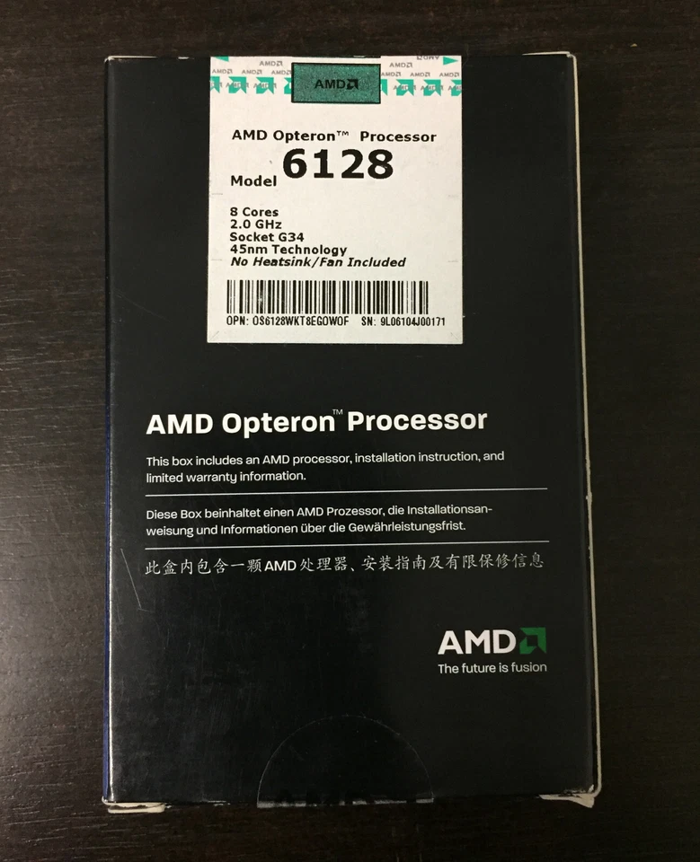 2x AMD Opteron 6128 CPU Processor OS6128WKT8EGO Socket G34 8-core 2GHz 12MB L3 - Image 2 of 3