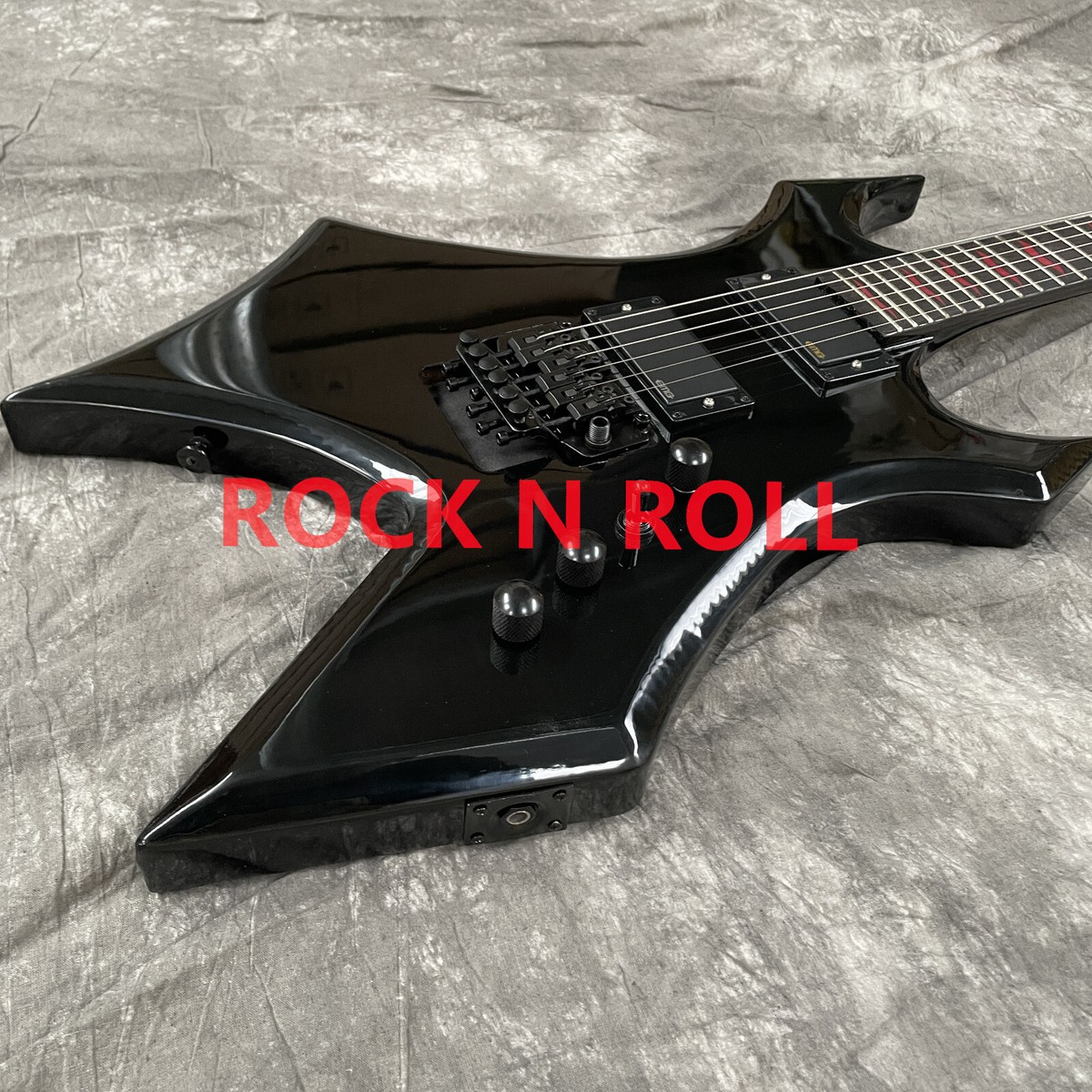 ALL Black BC warlock 6strings Electric Guitar HH black Tremolo