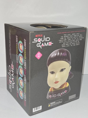 Squid Game Young-Hee Ciotola Popcorn Luce Rossa/Verde. Nuovo con scatola. - Foto 2 di 4