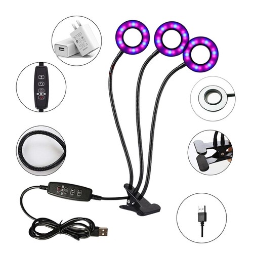 30W LED Table Lamp Clamp Clip Light USB Plant Grow Lighting Dimmable Blue/Red - Picture 16 of 20