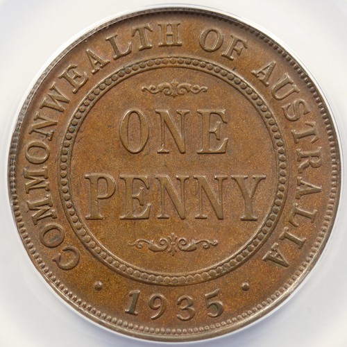1935 Australien One Penny ANACS AU58 - Bild 3 von 4