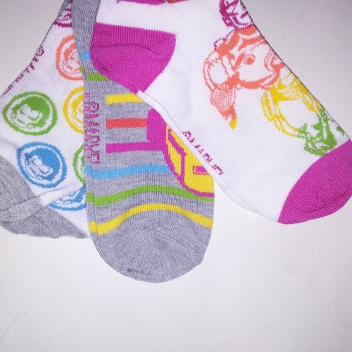 Set of 6 Womens Socks Shoe Size 9-11 Marvel Spider Man Iron Man Colorful New - Picture 5 of 6