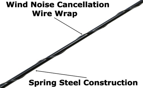 21" Black Spring Stainless AM/FM Antenna - Fits 06-2025 Chevrolet Silverado 1500 - Picture 2 of 10