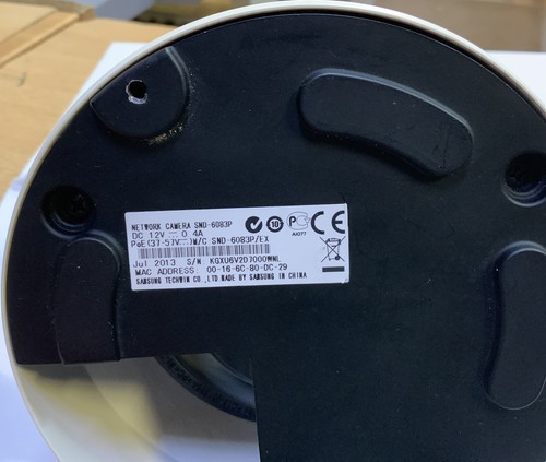 SAMSUNG SND-6083P/EX 2.4 MEGAPIXEL FULL HD 1920x1080 NETWORK DOME CAMERA CCTV - Picture 7 of 8