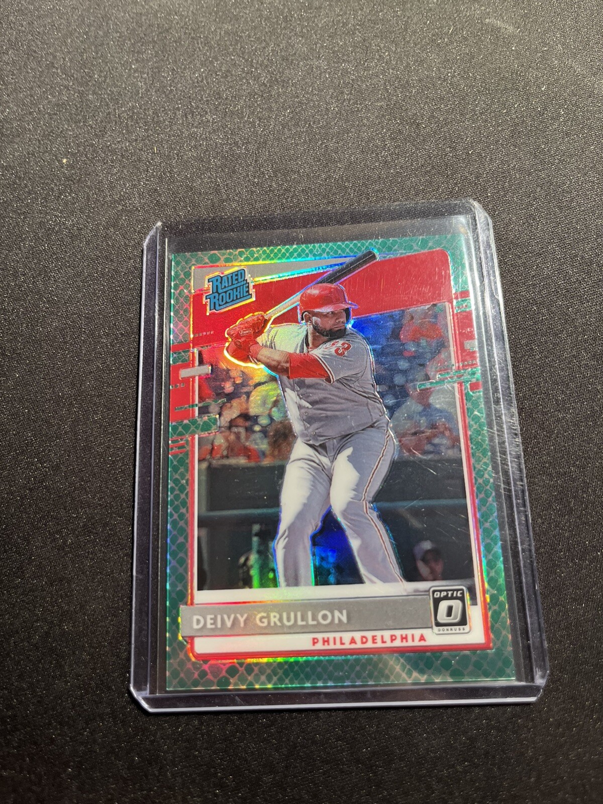 2020 Panini Donruss Optic Choice Green Dragon Prizm /84 Deivy Grullon Rookie RC