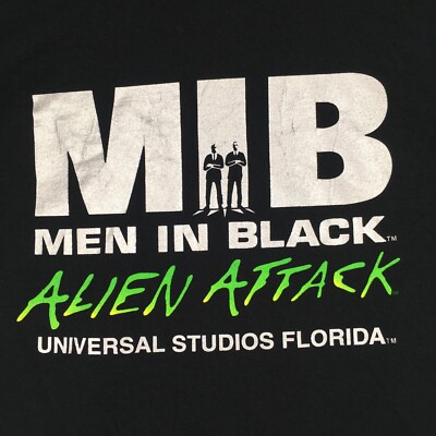 Men In Black Alien Attack T Shirt Adult XL Black MIB